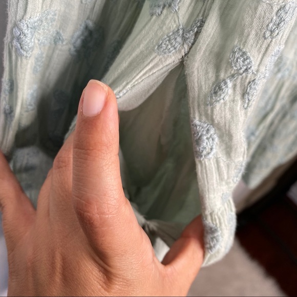 Free People Baby’s Breath Mini Dress in Sea Grass - Picture 9 of 13